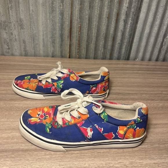 Polo Ralph Lauren Women's Floral Sneakers Shoes US 4.5 - Picture 5 of 8